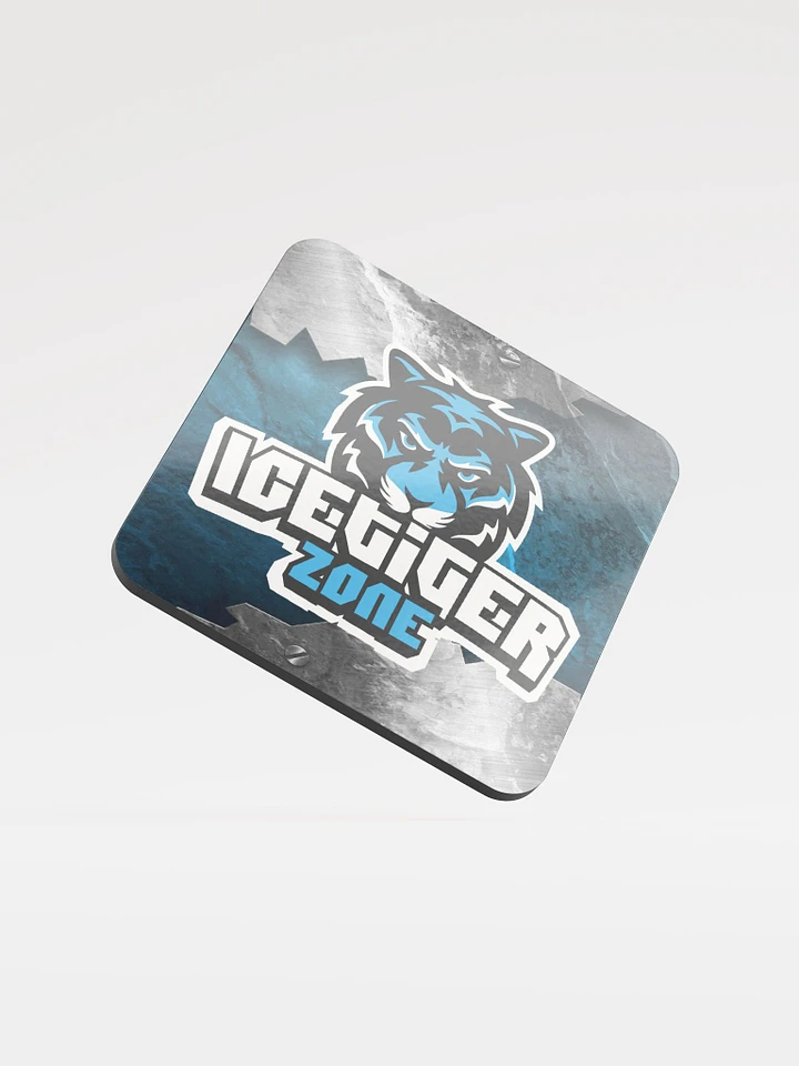 IceTigerZone logo Glossed Cork Coaster product image (1)