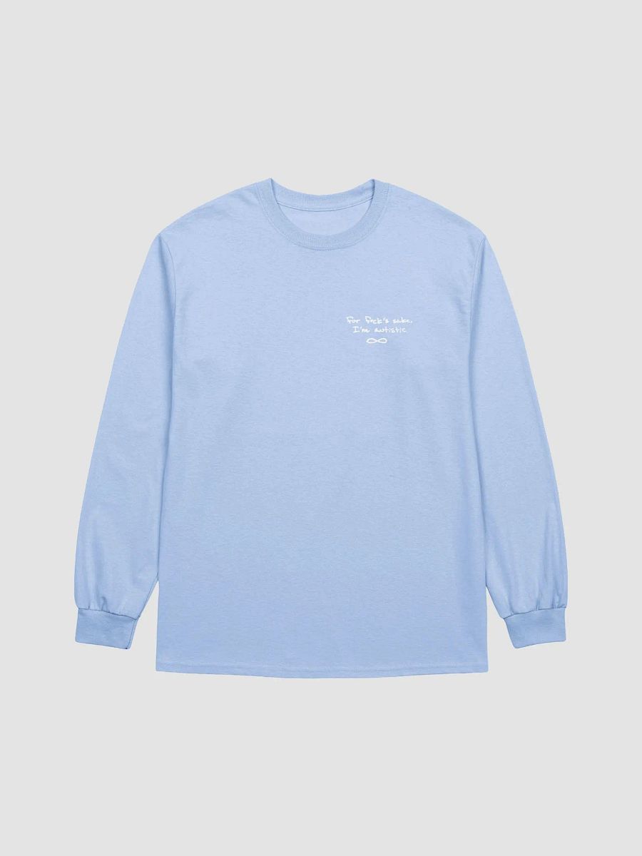 FFS, I'm autistic (sm. white design) printed cotton long sleeve product image (2)