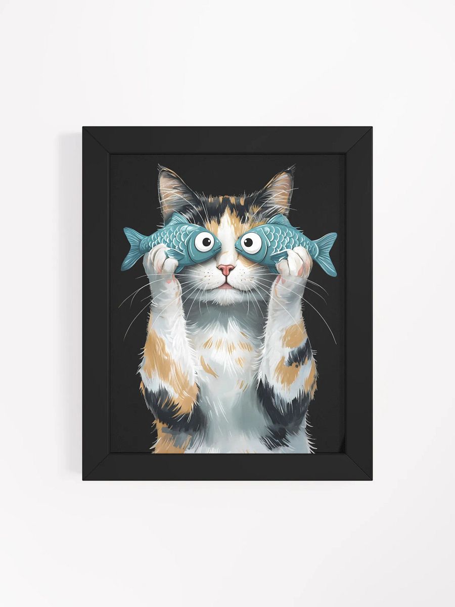 Whimsical Calico Cat Framed Poster product image (5)