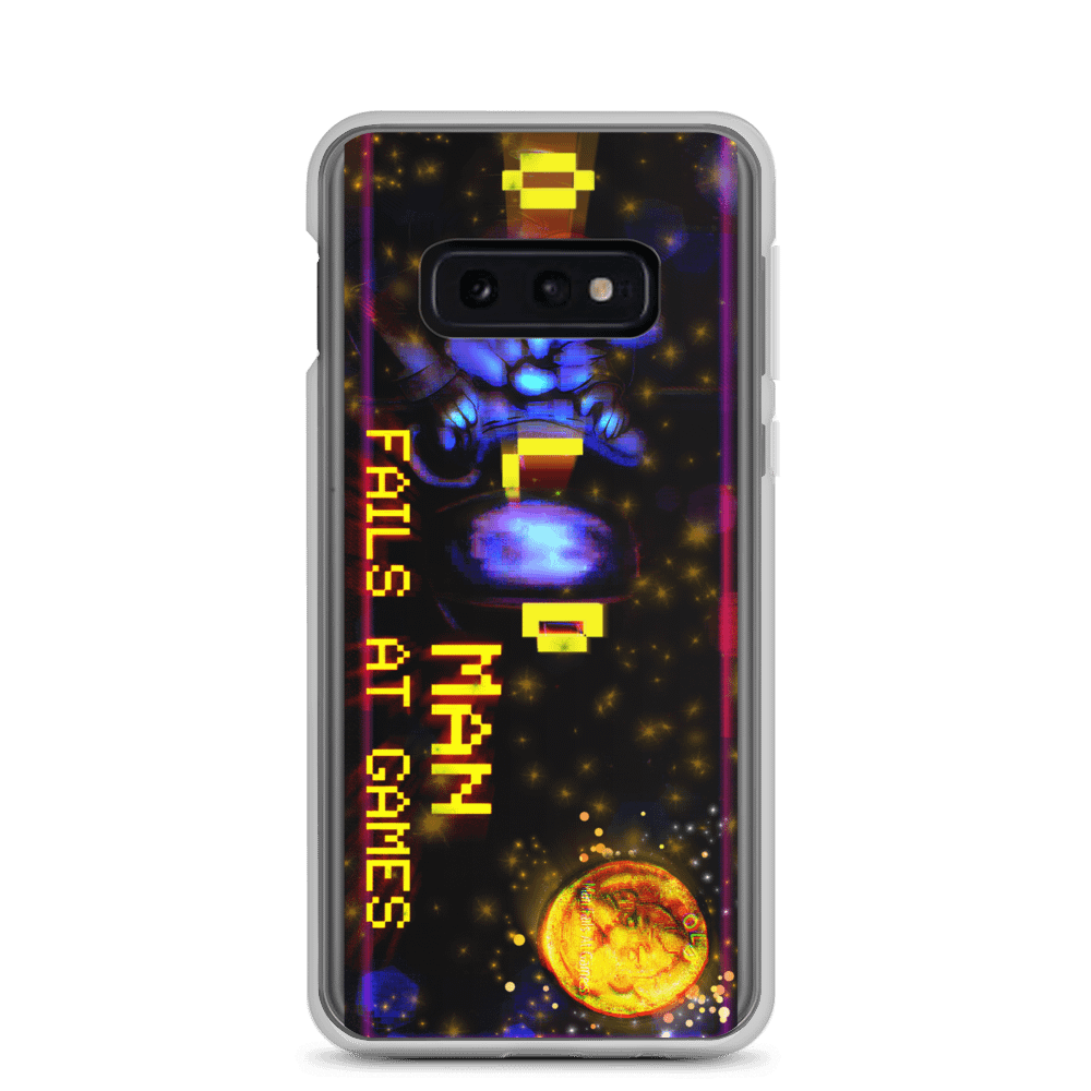 Pixelated Old Man Banner Samsung® Clear Case product image (3)