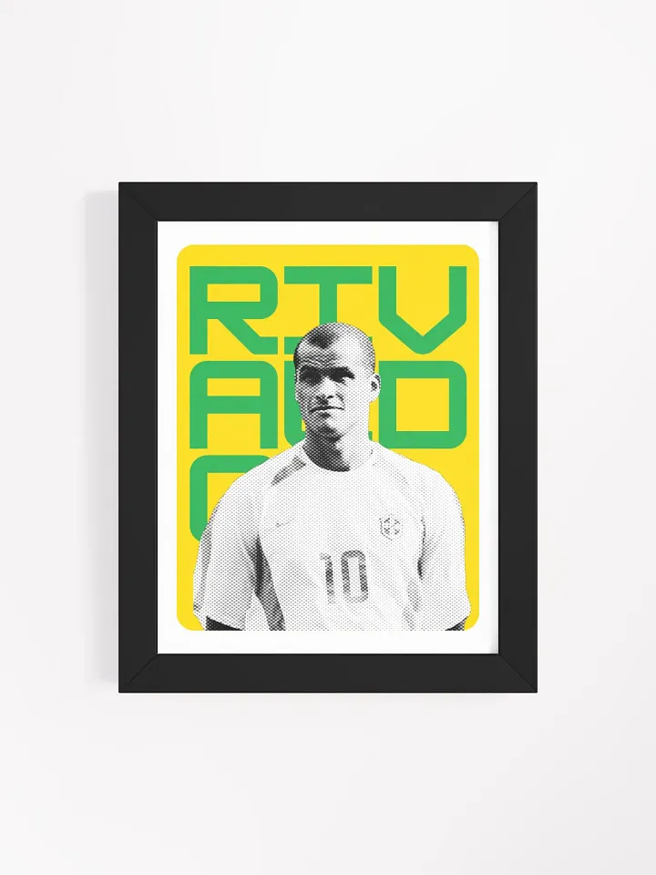 Rivaldo BW Brazil Name Art Framed Print product image (1)