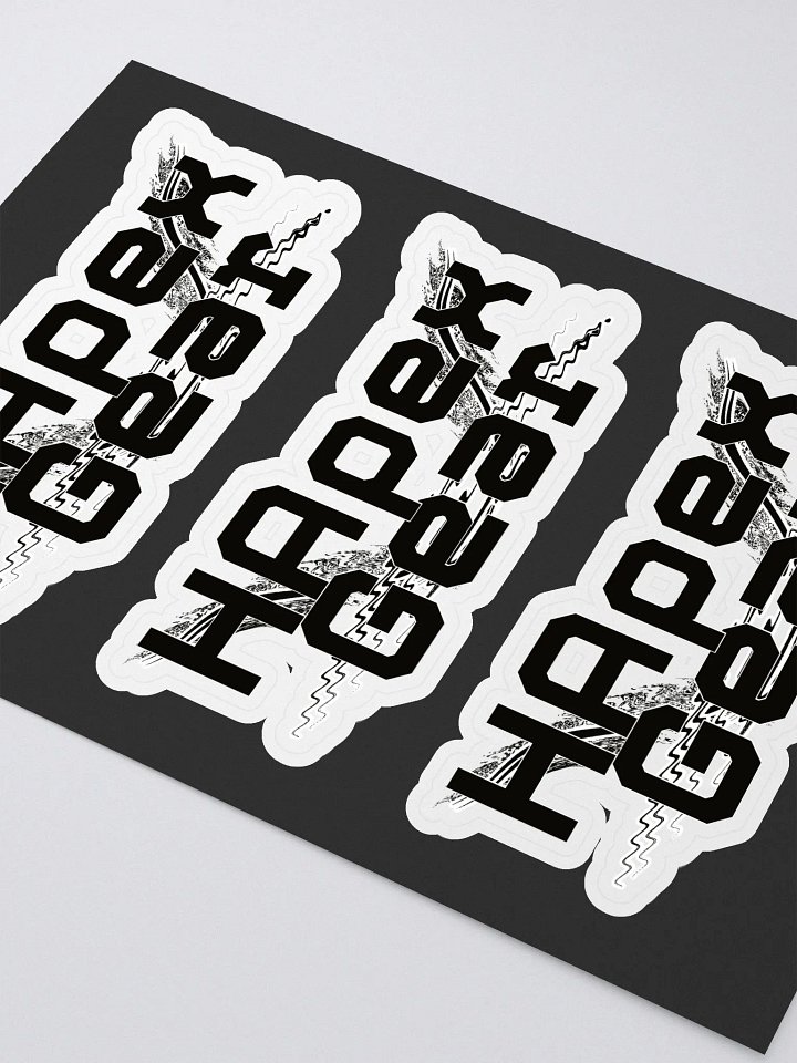 HApex Gear Black Logo Kiss Cut Sticker Sheet with Black Background product image (2)