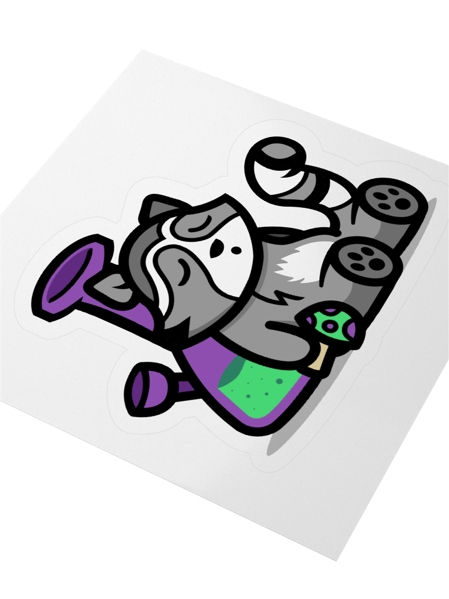 Shadowbuds Racoon Sticker product image (8)