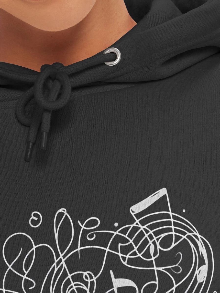 Whimsical Guitar Serenade Line Art Hoodie product image (31)