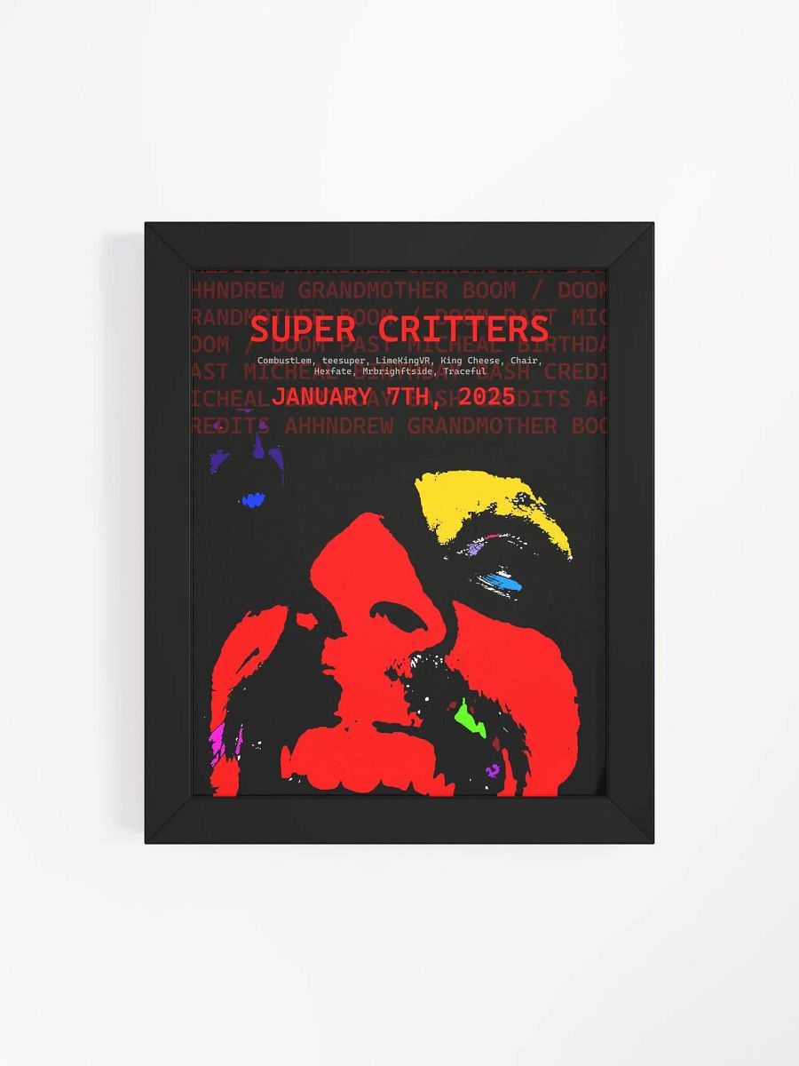 Super Critters Poster - Framed Matte Edition product image (4)