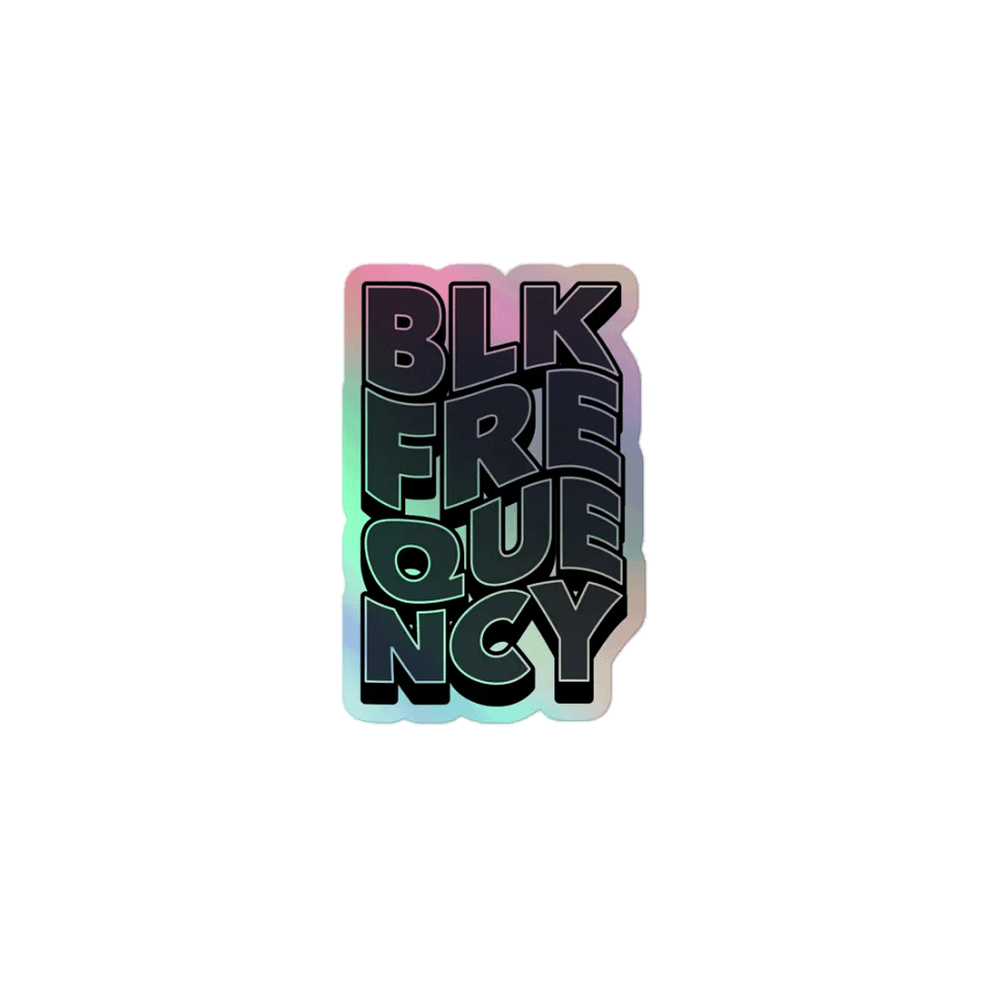 BLK Frequency Holographic Sticker (Black) product image (1)