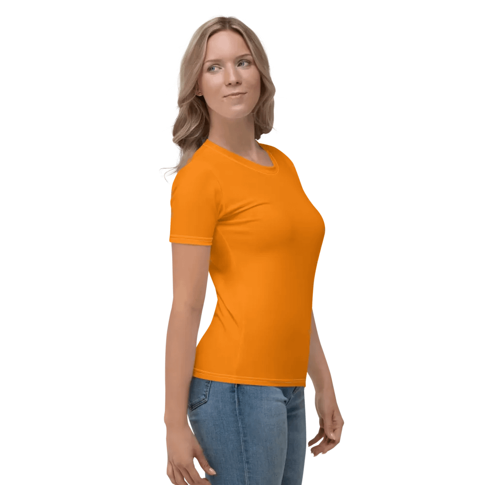 Plain Color Orange T-Shirt product image (4)