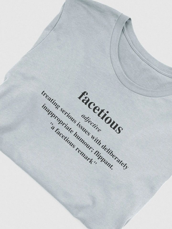 Facetious Tee (Black Text) product image (1)