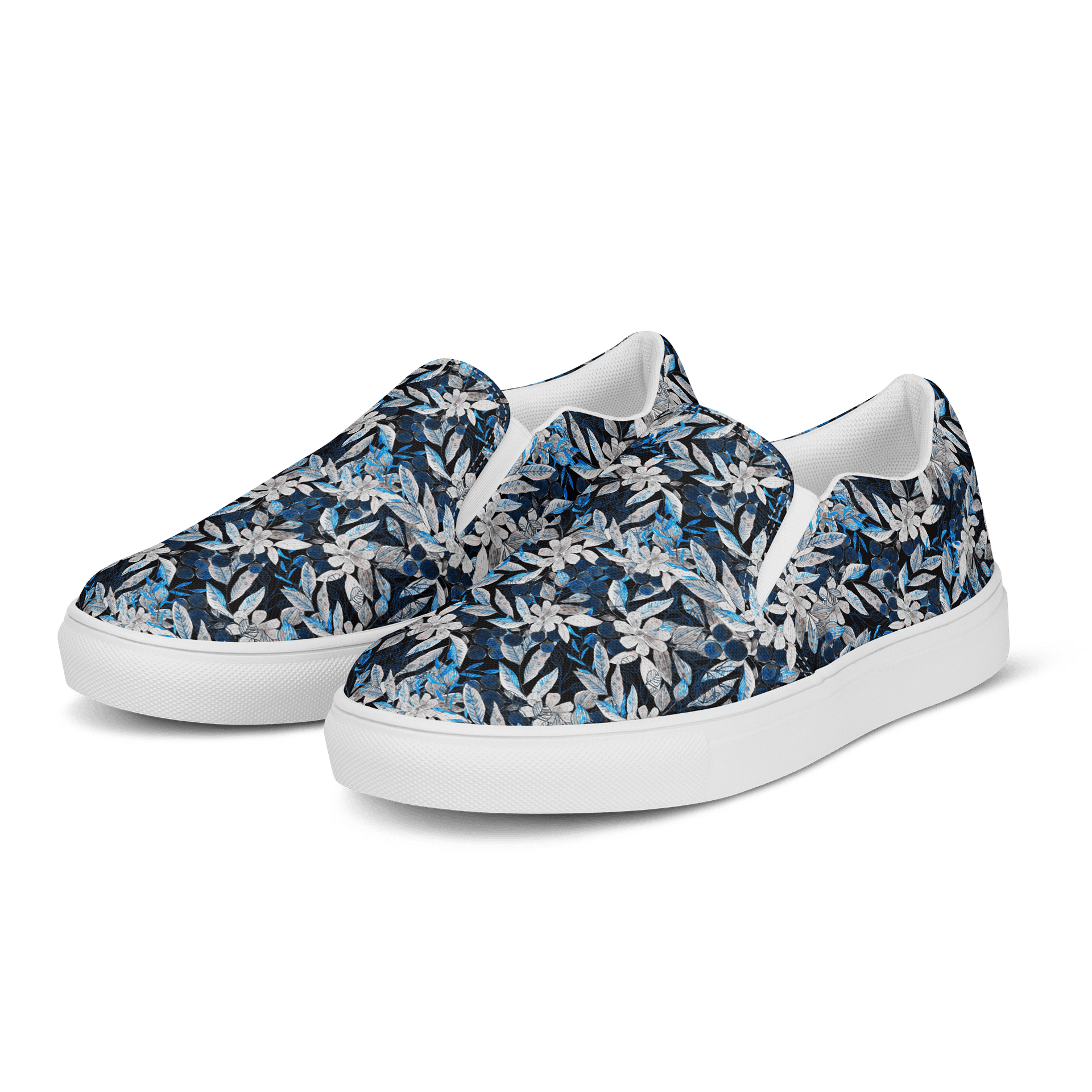 Blue White Garden Canvas Shoes product image (3)