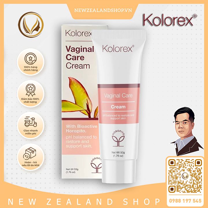 Kem trị nấm candida, nấm ngứa vùng kín Kolorex Vaginal Care Cream 50g product image (1)