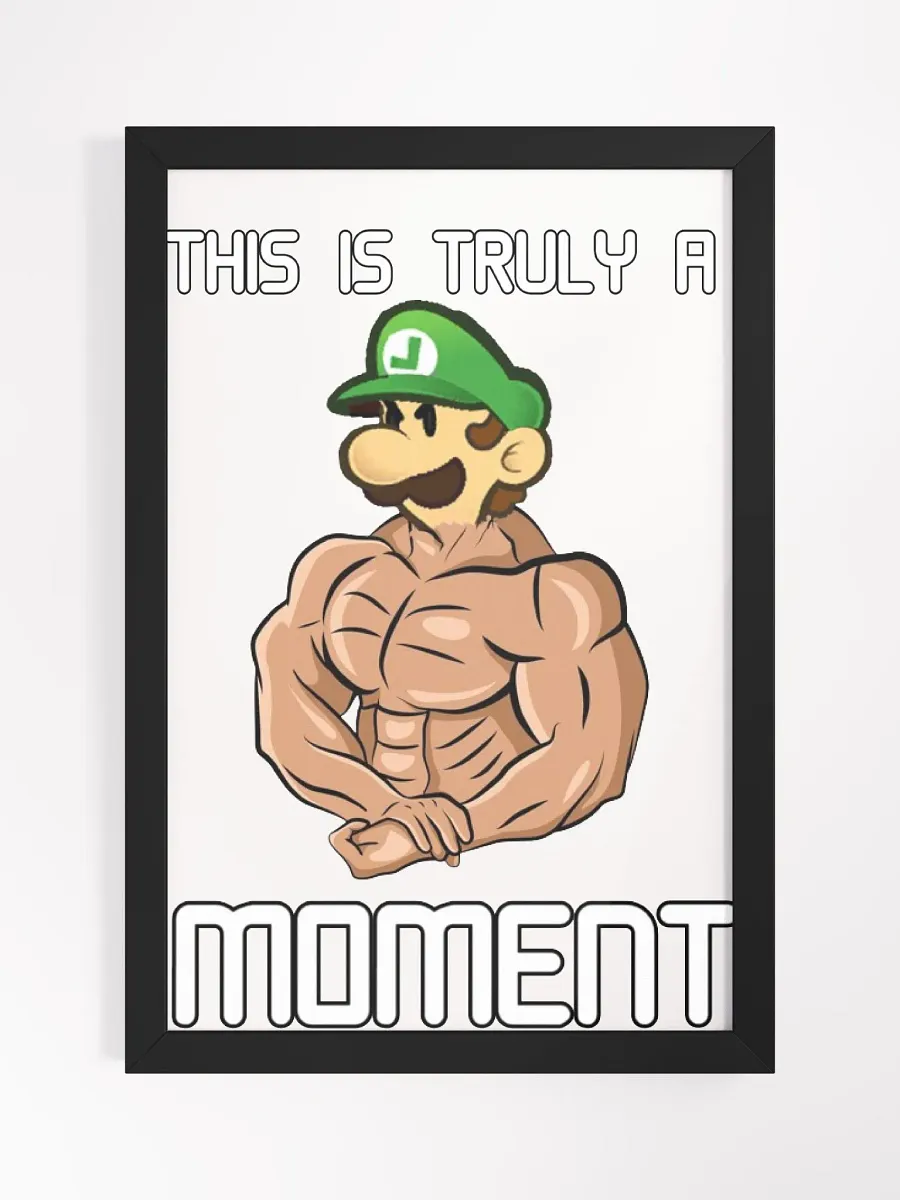 This is Truly a Buff Luigi Moment Framed Picture product image (1)