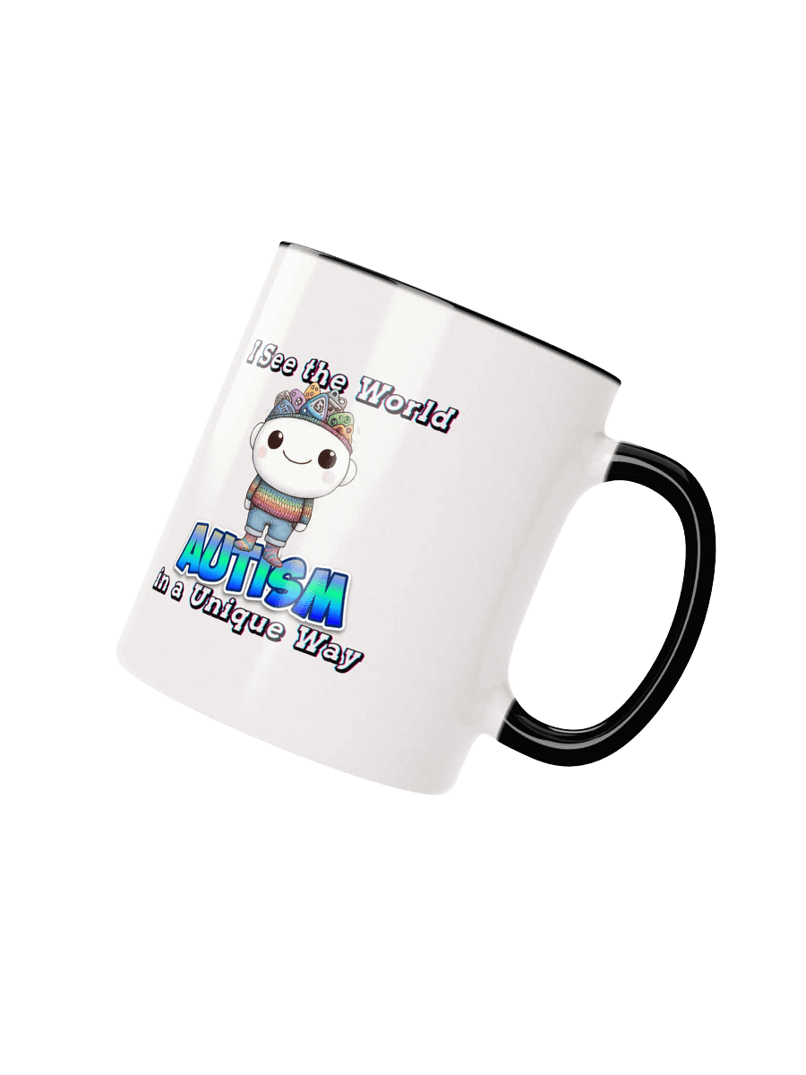 Autism: I See the World in a Unique Way Ceramic Mug with Color Inside product image (7)