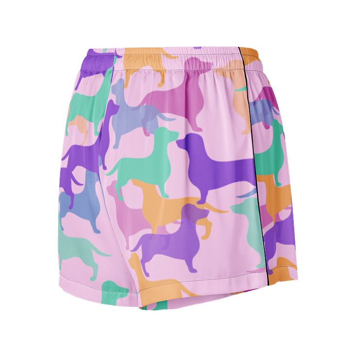 Pastel Dachshund Hughie Women's Pajama Shorts product image (2)