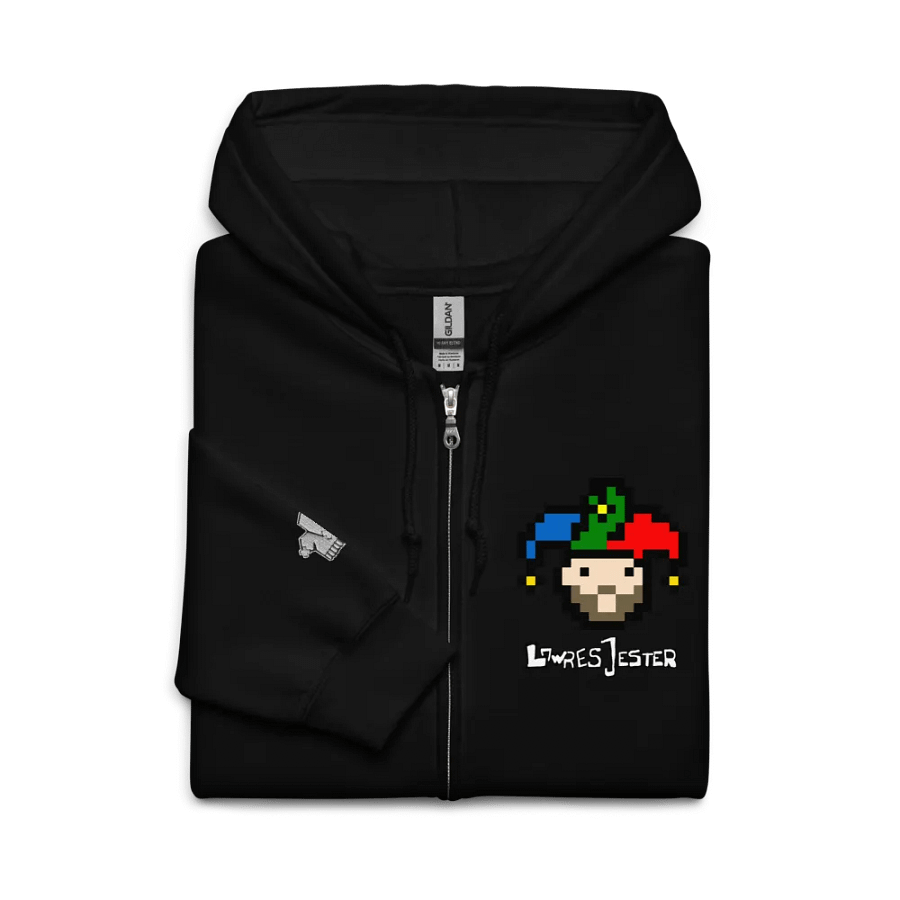 Pixelated Jester Zip Hoodie product image (58)