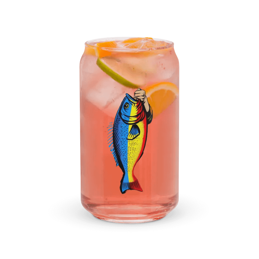 Vibrant Fish Can Glass product image (37)