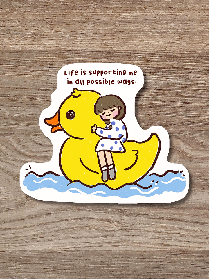 Life is supporting me | Positivity Glitter Sticker product image (1)