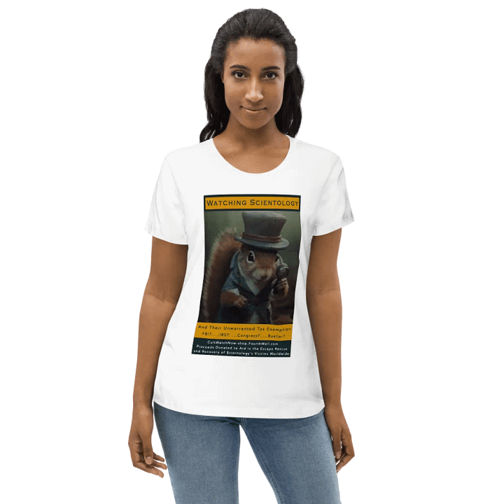 Ladies Tee - Watching Scientology - Front and Back product image (1)