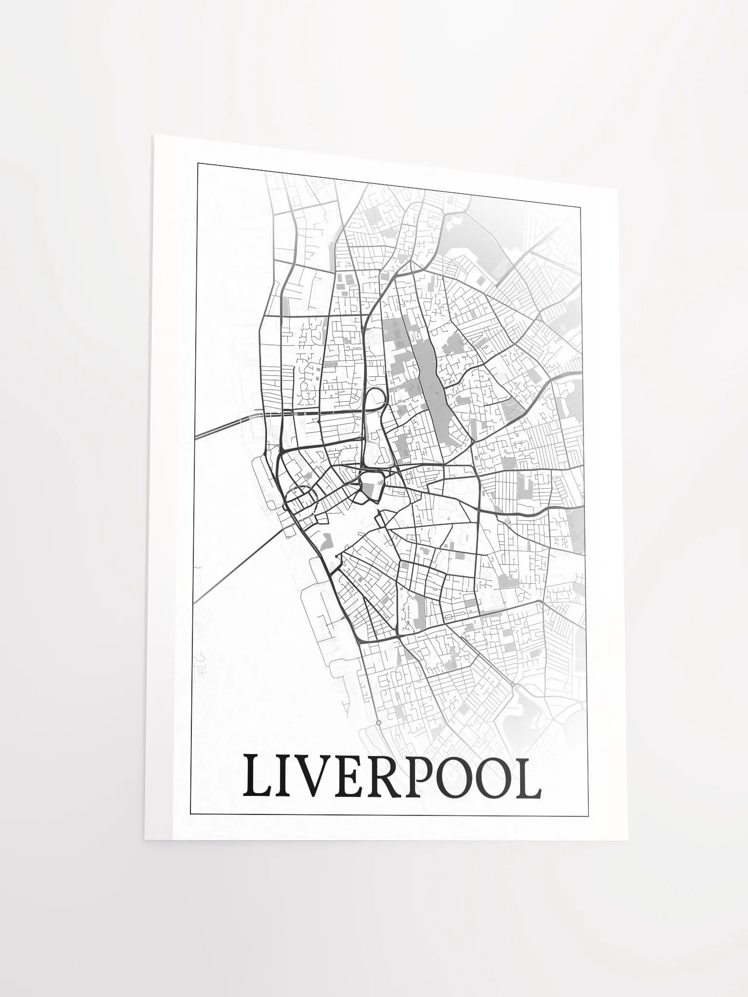 Liverpool, England, city map print product image (15)