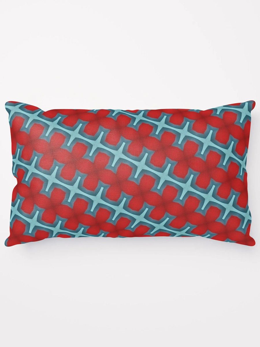 Red & Blue Diagonal Floral Pillow product image (5)