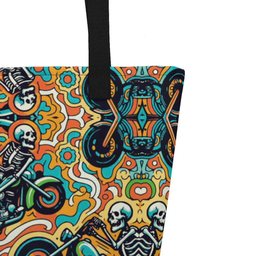 Skeletons On Motorcycles Print Tote Bag product image (3)
