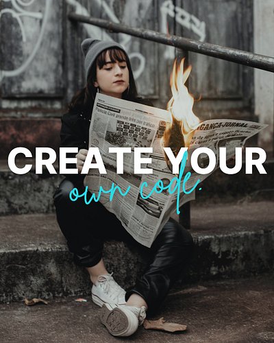 You weren’t made to copy.
You weren’t born to follow.

Create your own code.
Live by your own logic.
Speak in symbols they do...