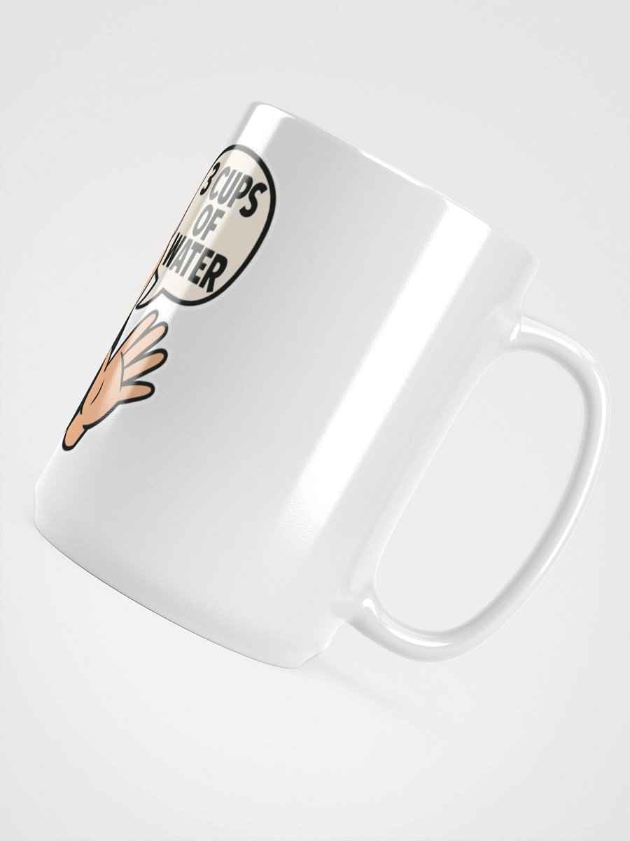 3 cups of water mug (white) product image (4)