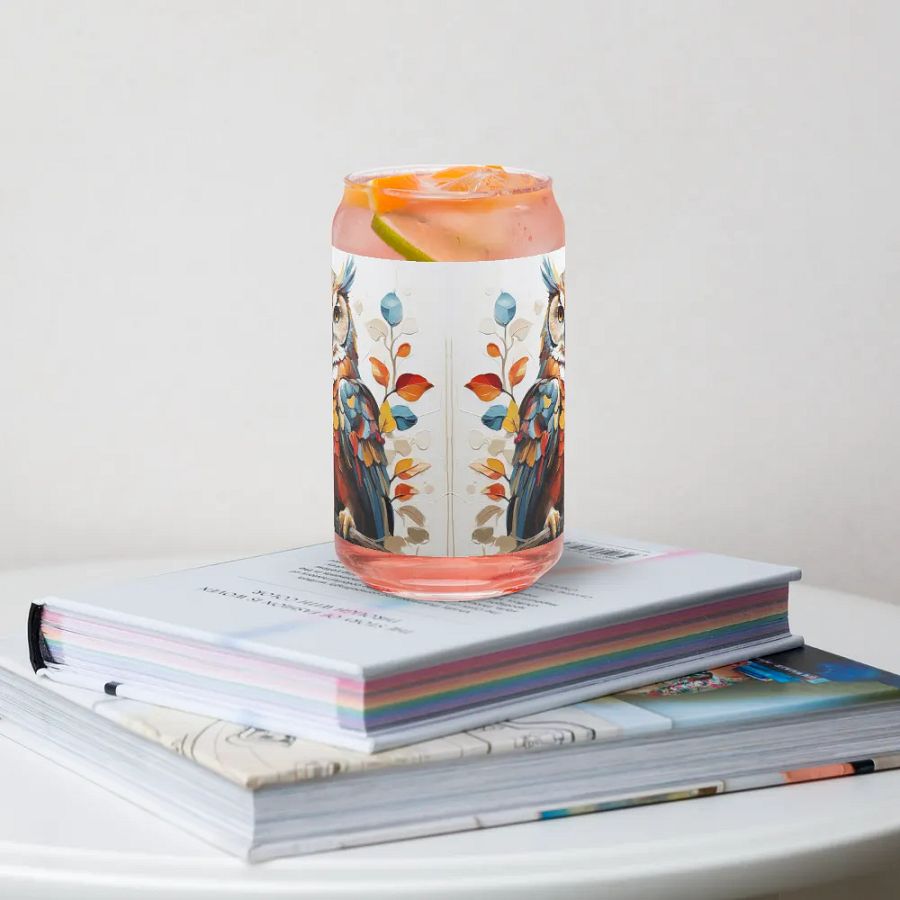 Radiant Feathers Glass Can Sipper product image (5)