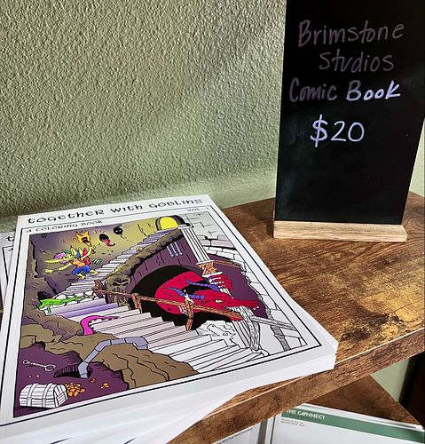 Attention Nevada, Iowa! Our coloring book, Together With Goblins, is available at @renns_cafe! Picking one up makes a great g...
