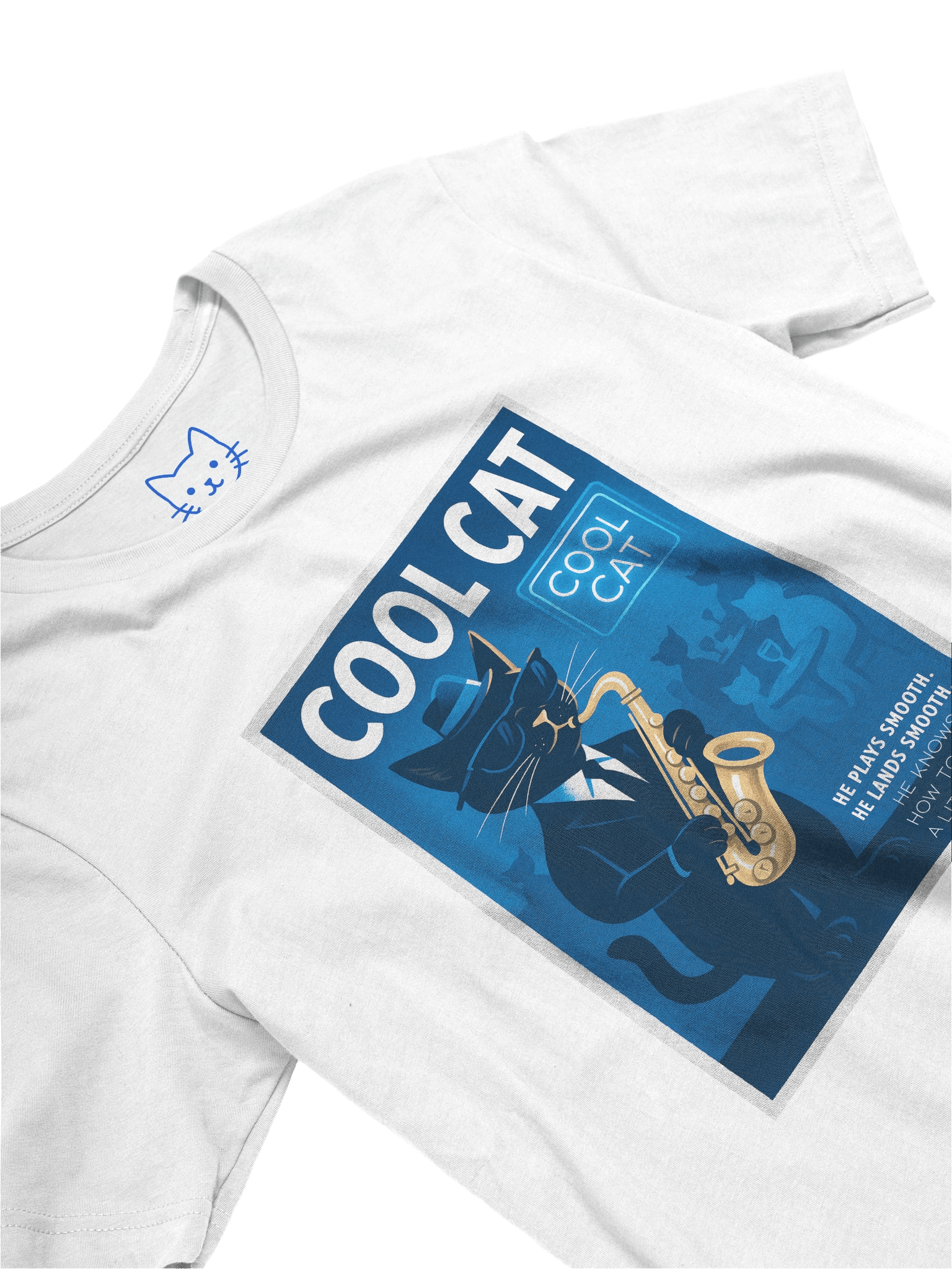 Cool Cat Jazz Saxophone Blues Club Unisex T-Shirt product image (123)