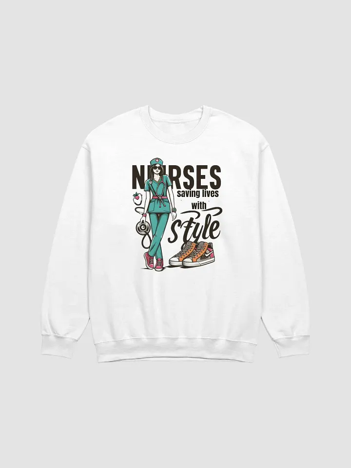 Fashionable Nurse Stethoscope Crewneck product image (5)