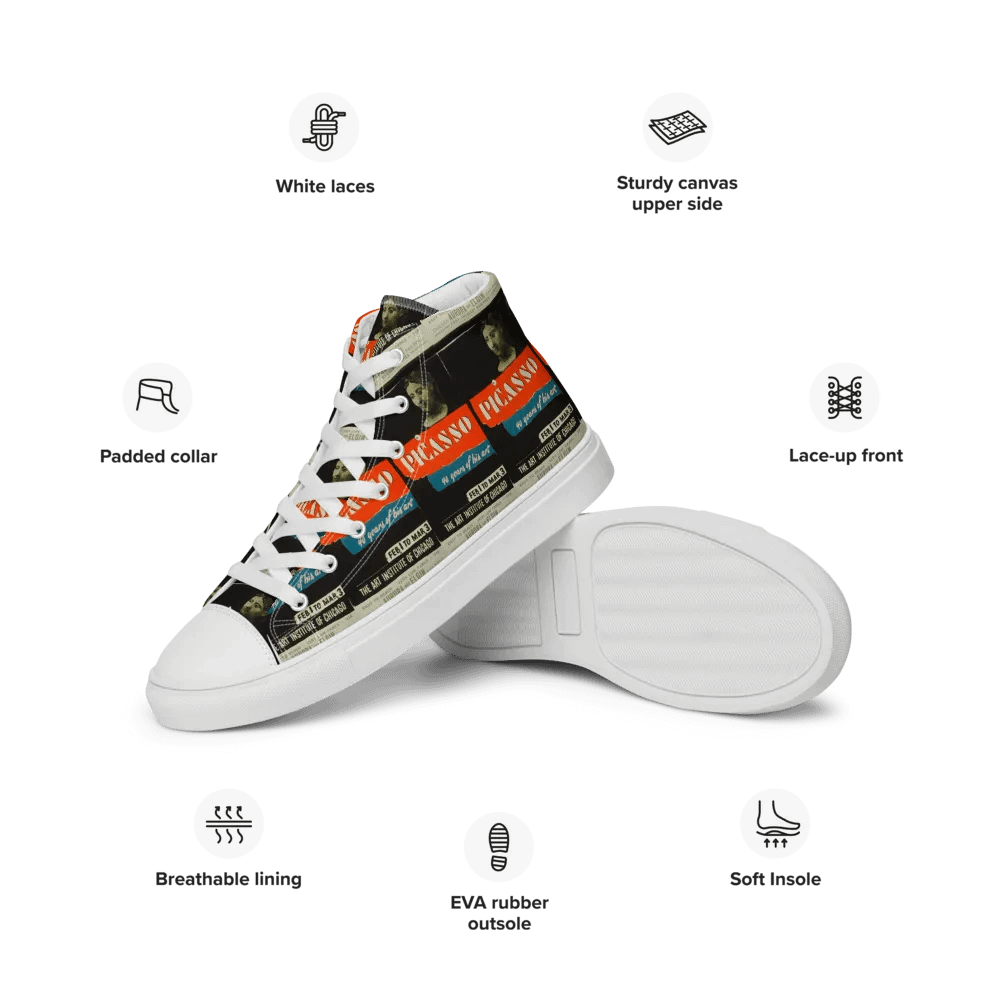 Picasso Art Poster Women’s Canvas High Tops product image (9)