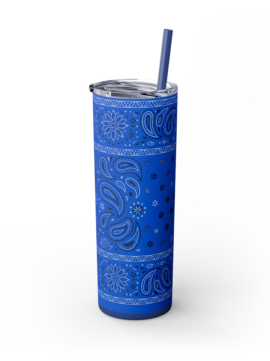 Blue Chignon Tumbler Wrap PNG Elegant Woman Silhouette Wrap for 20oz Skinny Tumblers product image (4)