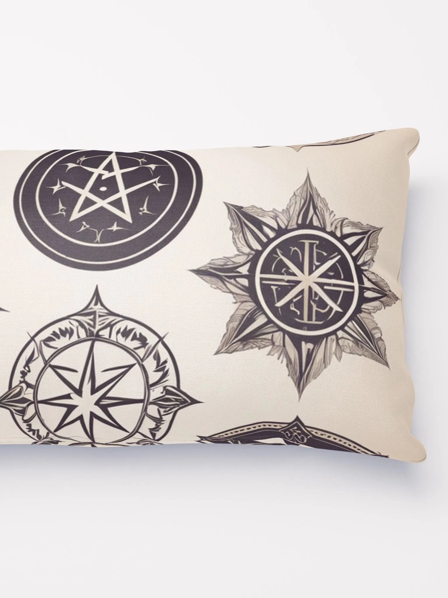 Brown and Cream Symbology Cushion product image (2)