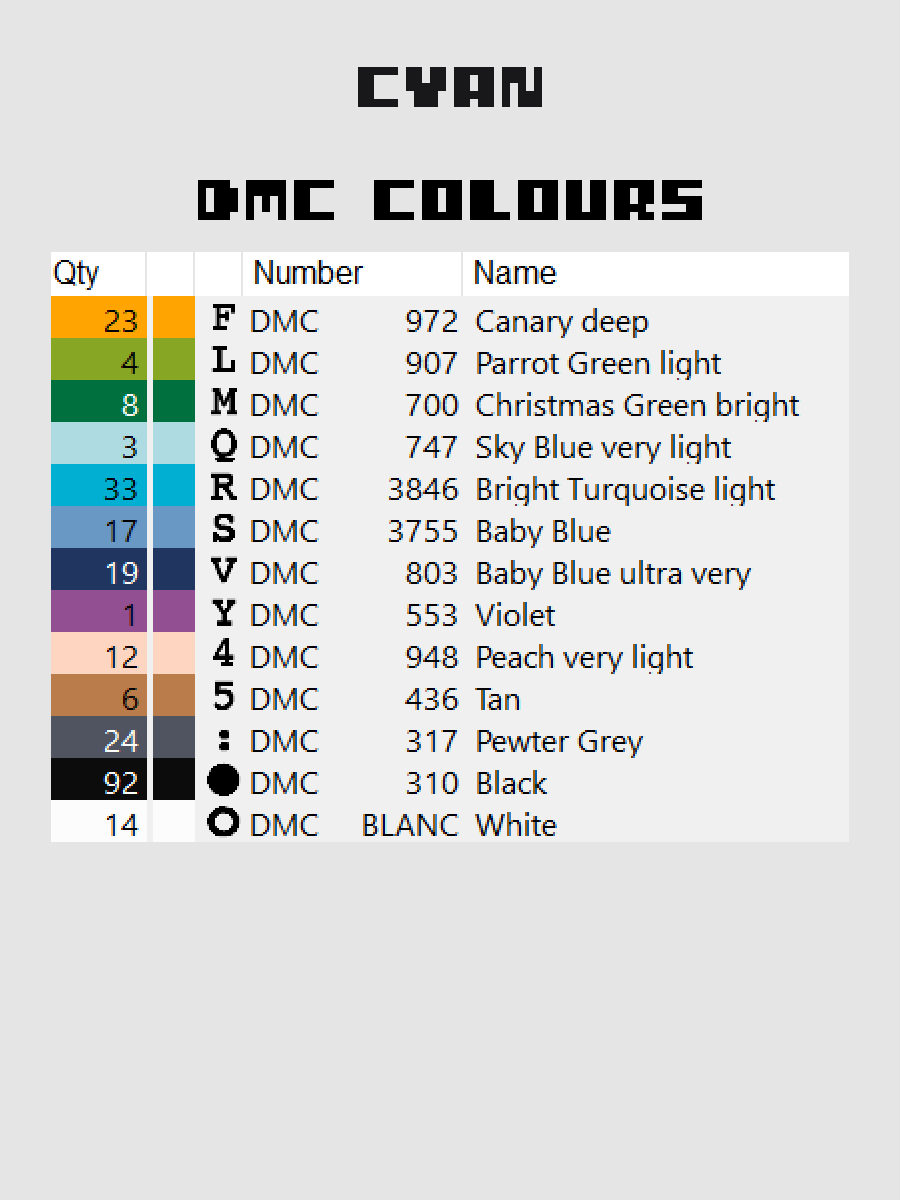 Cyan Pixel Art product image (4)