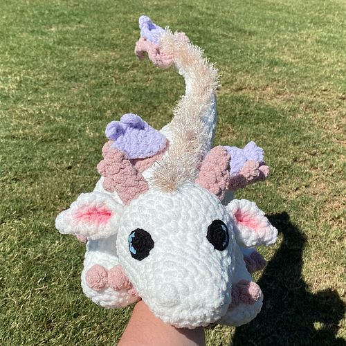 Sophie the Dragon ❤️ 

Made using the playful dragon pattern by @snugglebeanscrochet 

#crochet #dragon #amigurumi #cute #whi...