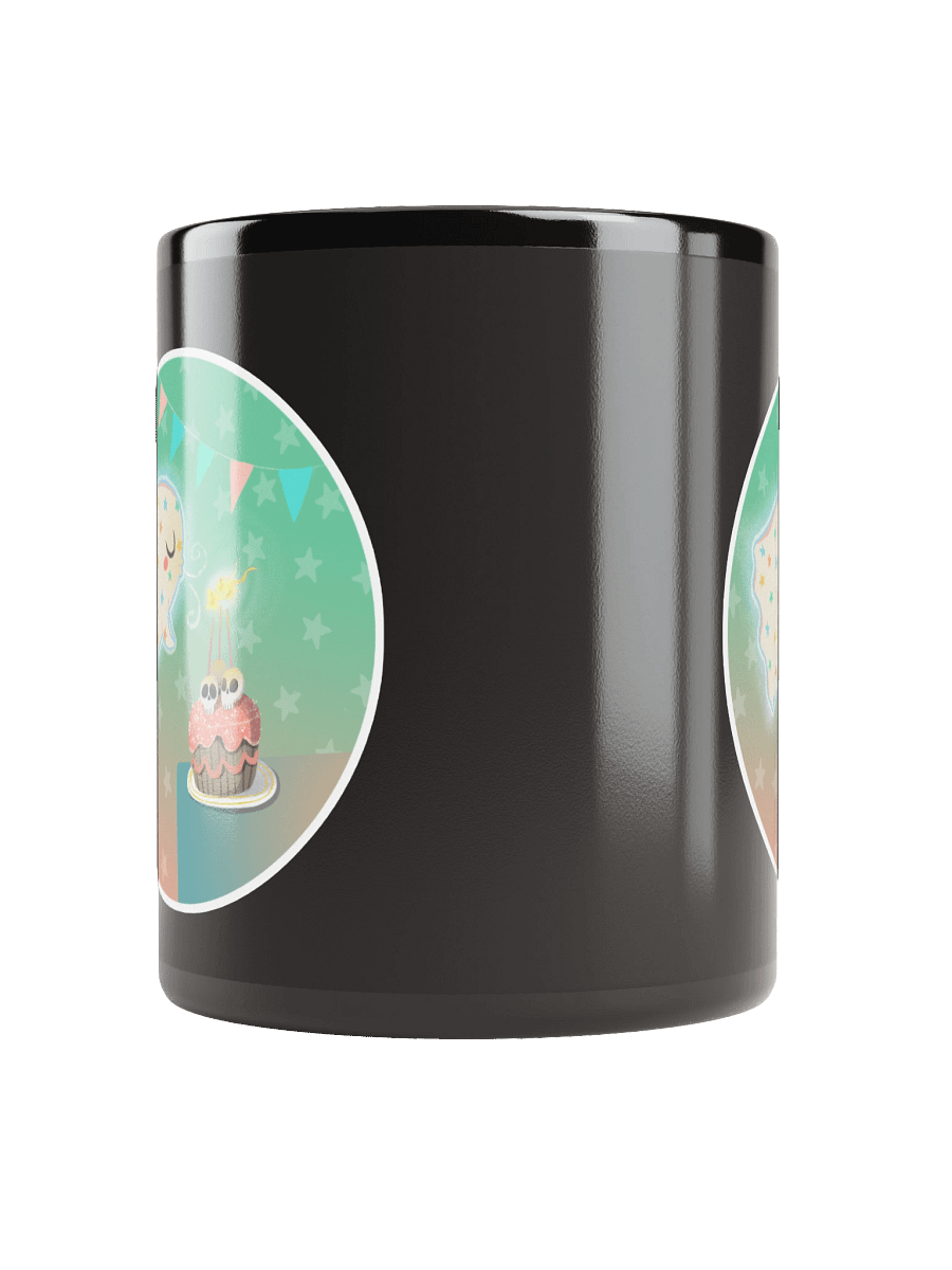 Pastel Little Ghost Birthday Cake - Black Ceramic Birthday Mug product image (5)