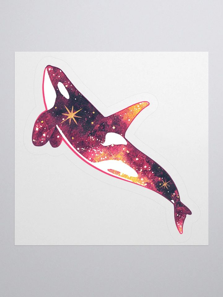 Galaxy Orca - Kiss Cut Sticker, Red Variation product image (1)