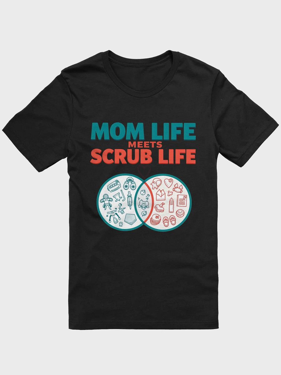 Mom Life Meets Scrub Life Graphic Tee product image (3)