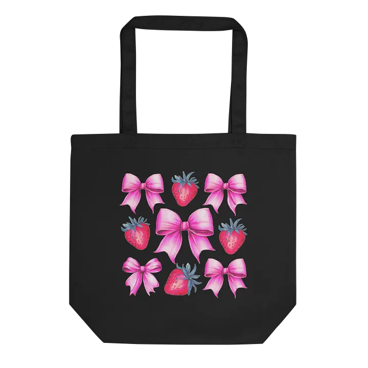 Sweet Strawberry and Bow Tote Bag product image (1)