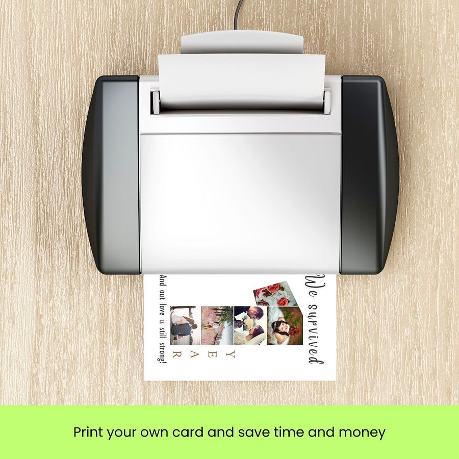 1 Year Anniversary Photo Card Editable Canva Template product image (9)