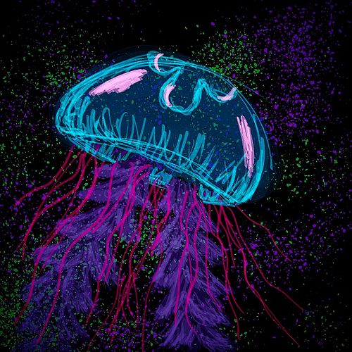 #doodle #jellyfish #textures #digitalart #art