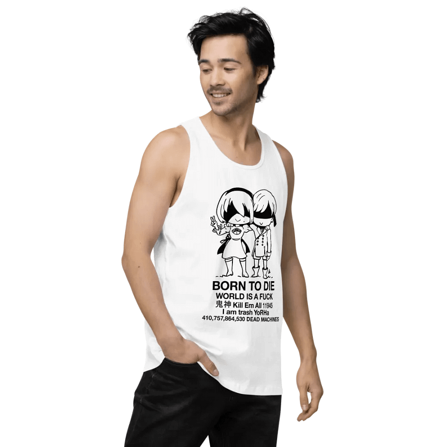 BORN TO DIE - TANKTOP - WHITE product image (4)