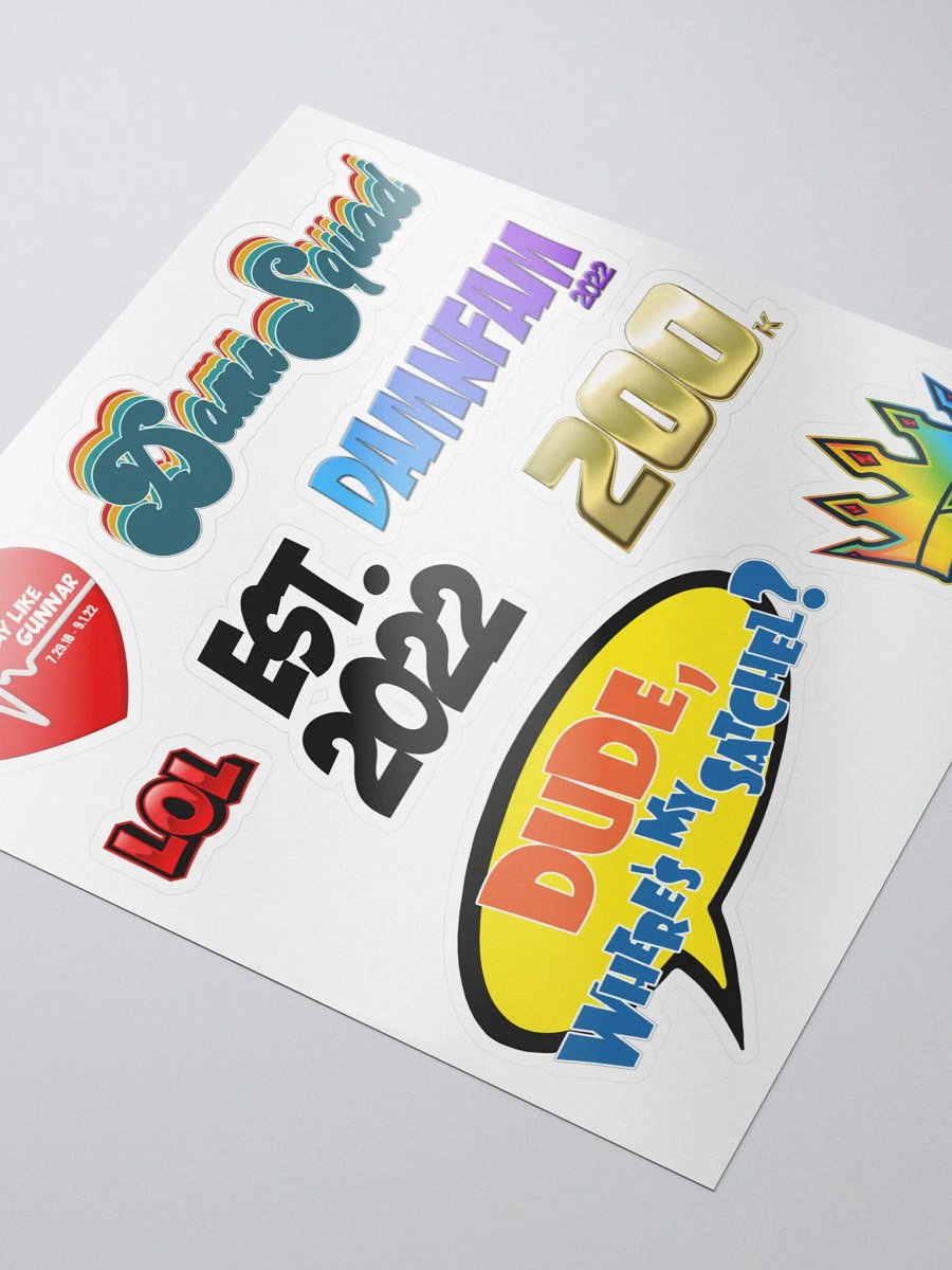 DamnSquad Sticker Sheet v4 product image (3)