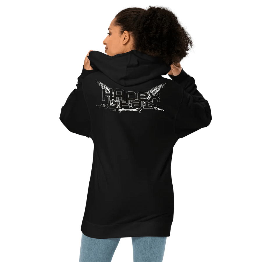 Midweight Hoodie - Embroidered - Wrist - Black HApex Gear White Logo product image (7)