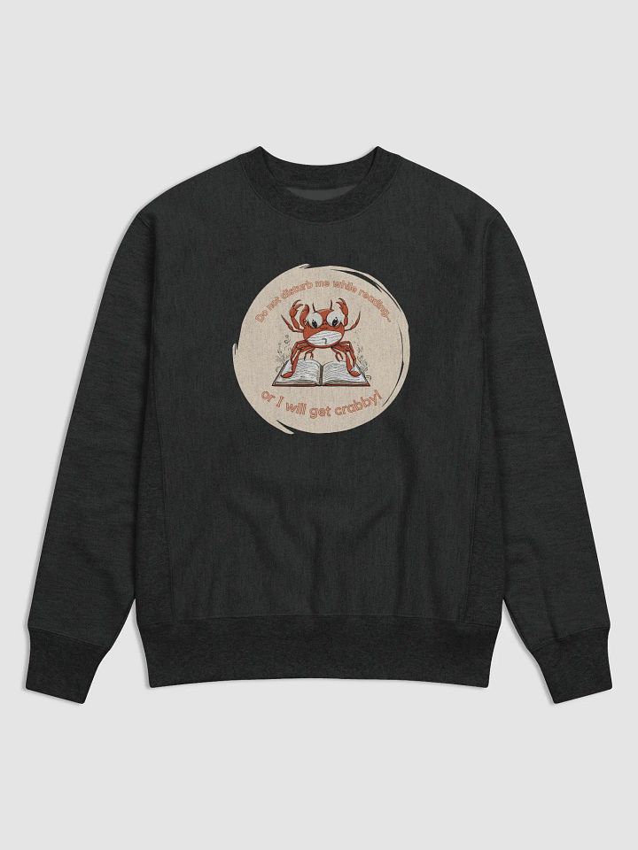 Do not disturb me while reading crab sweatshirt product image (1)