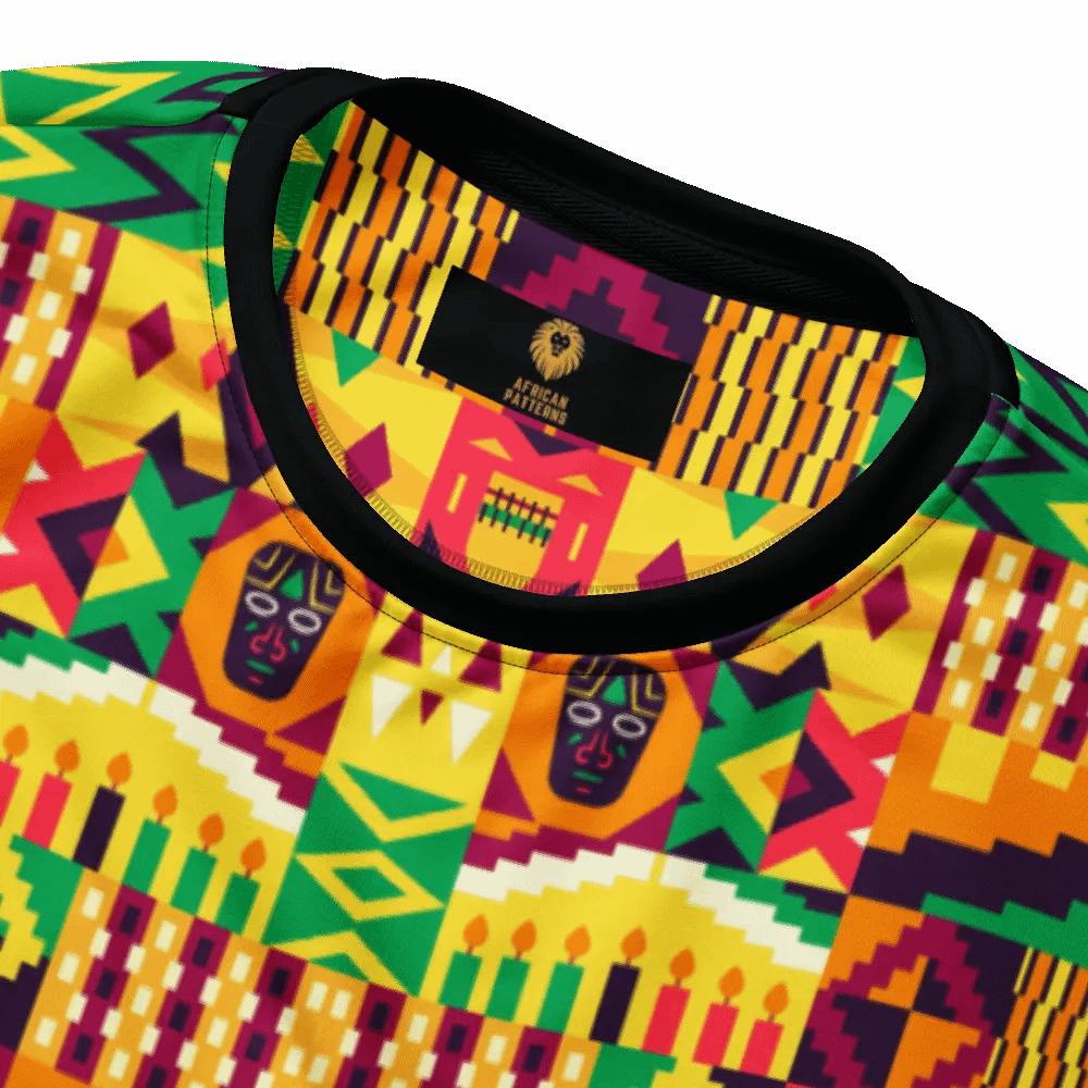 Hand-Drawn Flat Kwanzaa Pattern Design Unisex Sweatshirt product image (4)