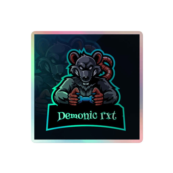 demonic rat holo sticker product image (2)