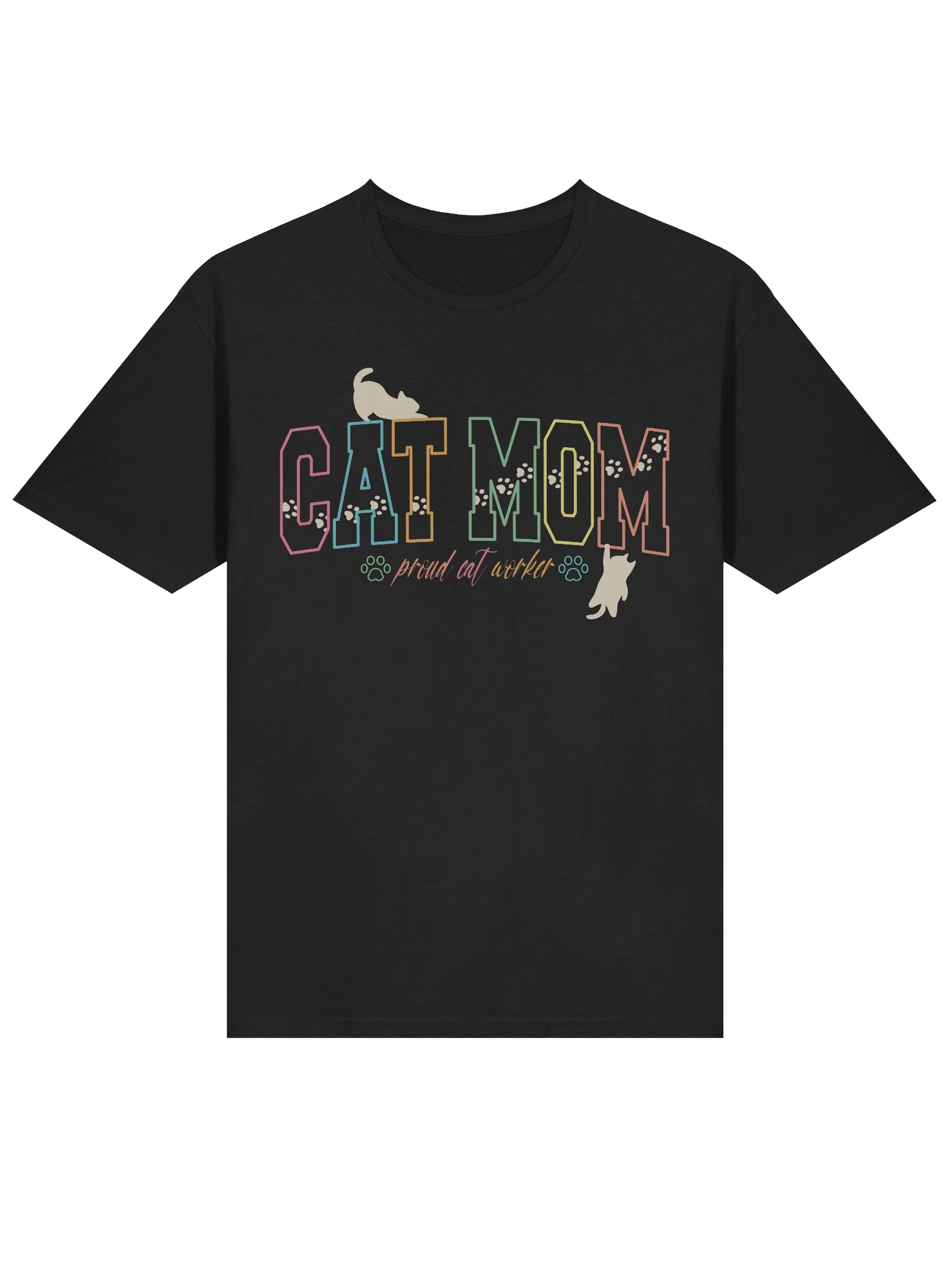 Cat Mom (proud cat worker) 2 - Unisex Adult Super Soft Lightweight T-shirt product image (1)