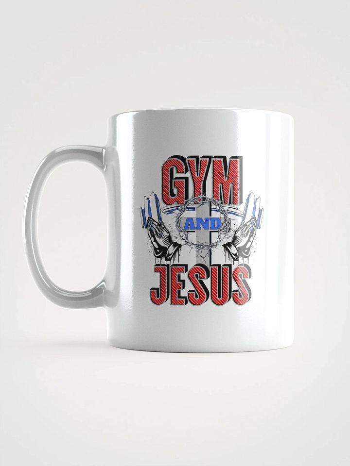 Gym And Jesus Weightlifting Strength & Faith Mug product image (1)