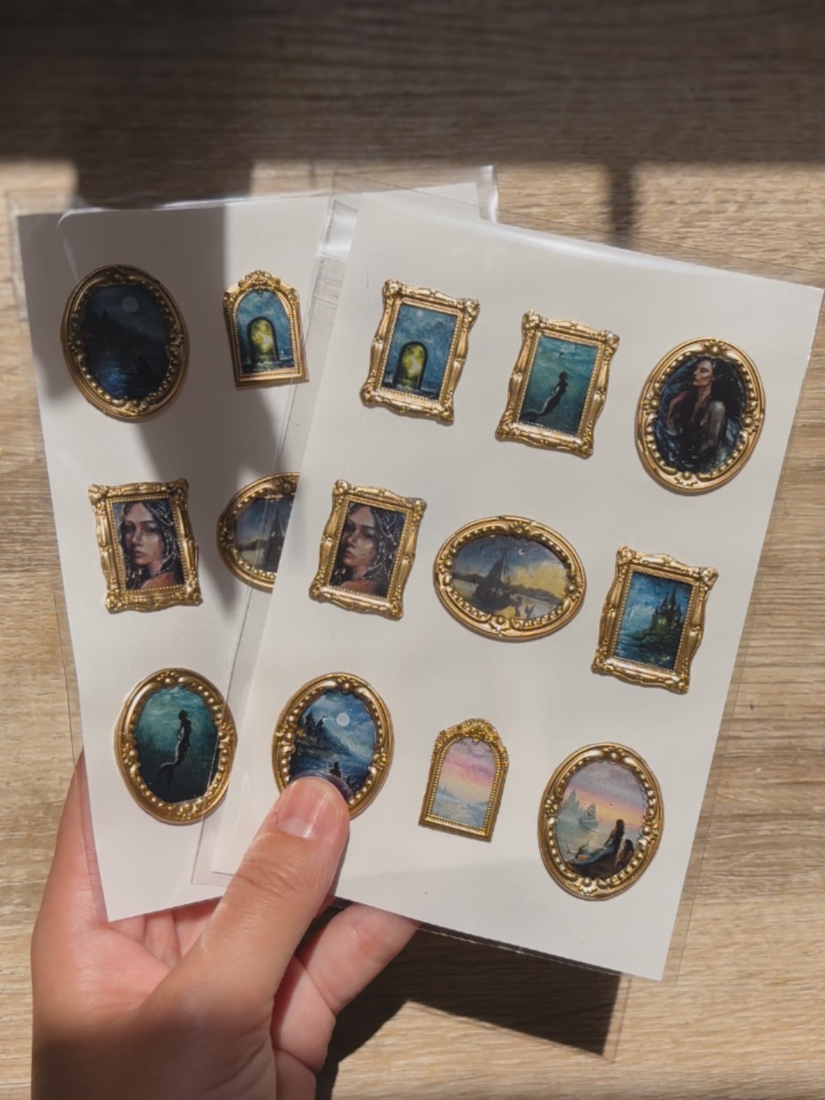 PREORDER Mystic Ocean Handmade Sticker Gallery Sheet- Pack of 9 product image (3)